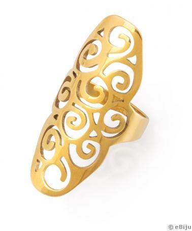 Art nouveau stílusú gyűrű, rozsdamentes acélból