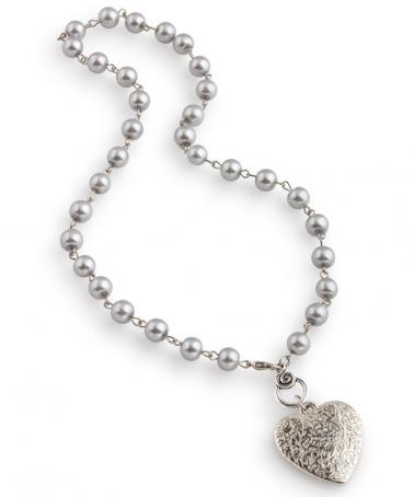 'Aspiring Love' nyakék, ezüstszínű szív medállal