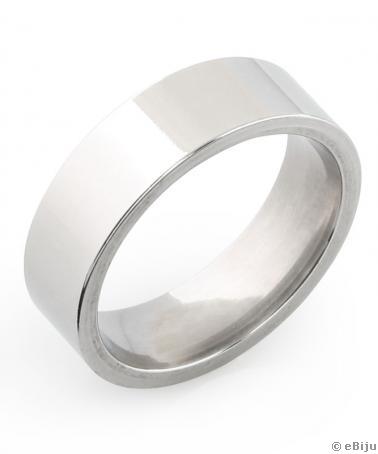 Ezüstszínű uniszex gyűrű, rozsdamentes acélból