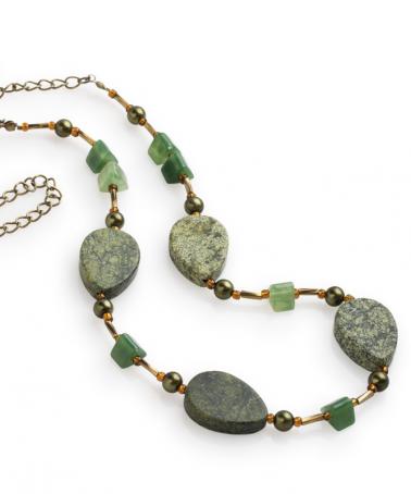 "Green Jasper" nyakék