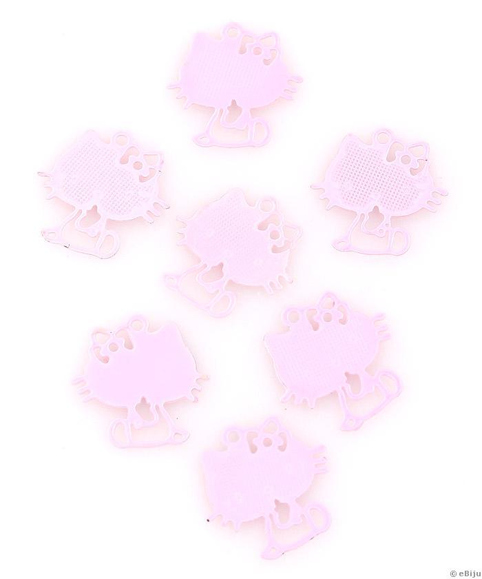 Hello Kitty függő dísz, világos rózsaszínű fém, 1.2 x 1.3 cm