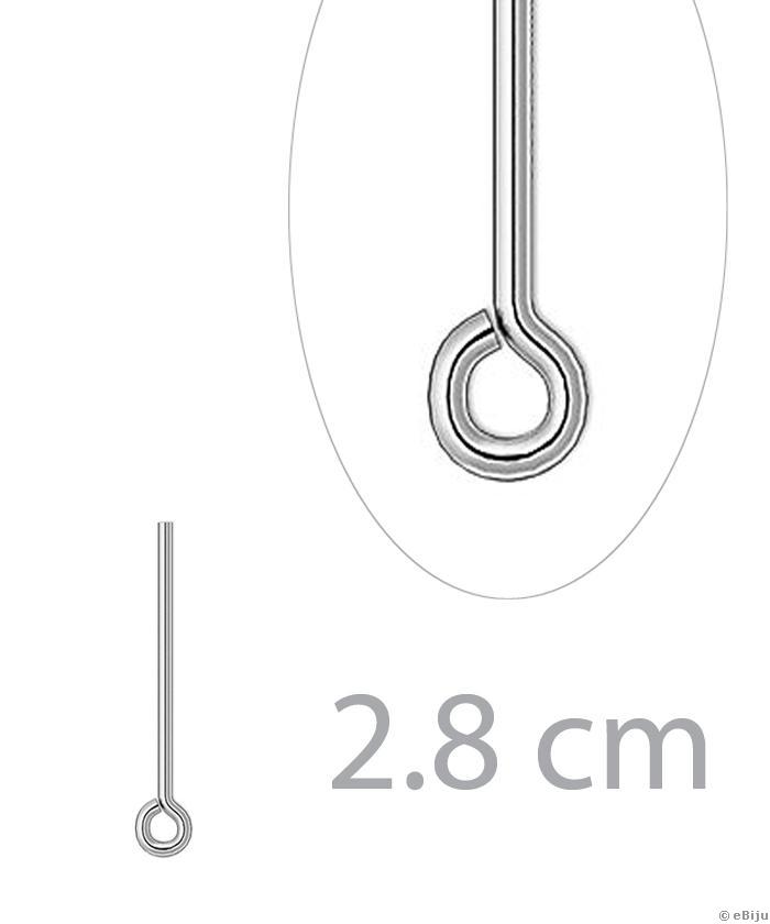 Hurkos szerelőpálca, ezüstszínű, vékony, 2.8 cm