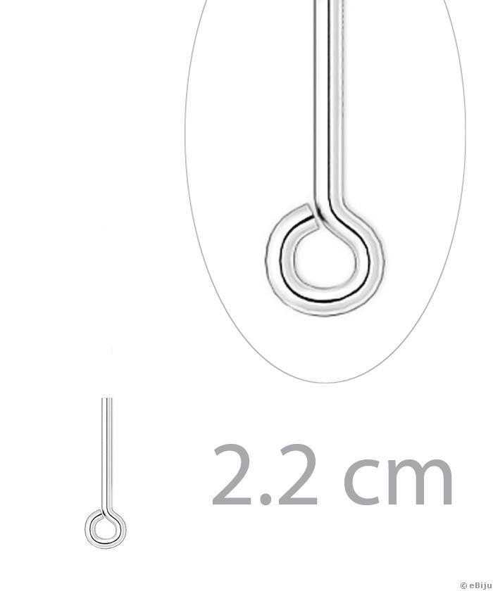 Hurkos szerelőpálca, világos ezüstszínű, 2.2 cm