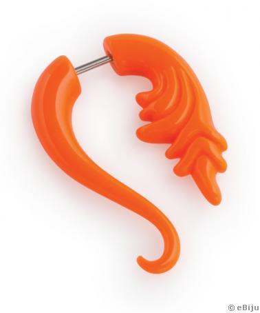Neon narancssárga tribál fülbevaló - pirszing