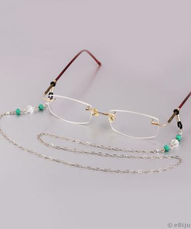 Rondelle kristályos szemüvegtartó lánc