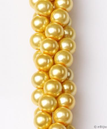 Sárga üveggyöngy, 0.8 cm