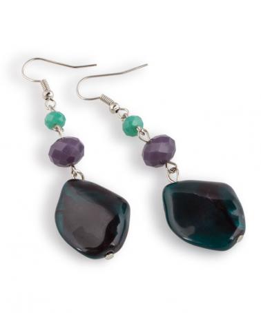 "Smokey Plum" fülbevaló