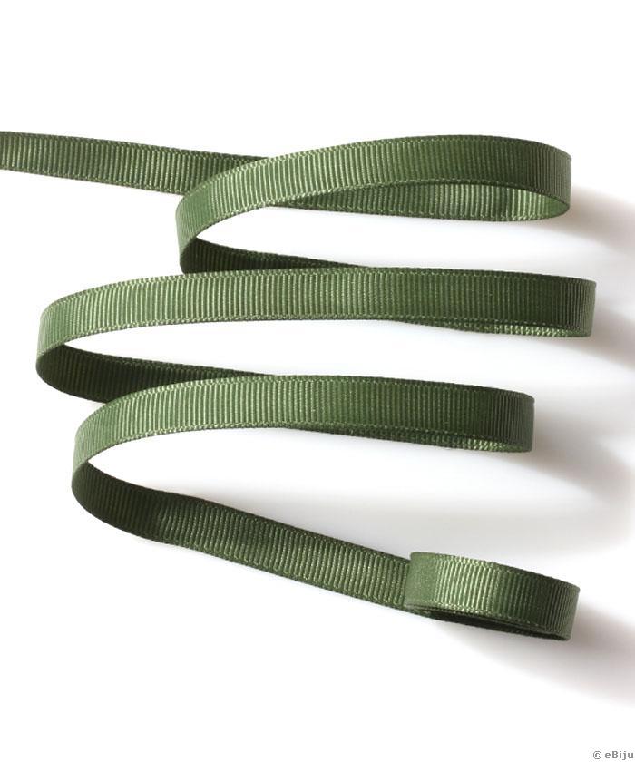 Textilszalag, zöld, 0.8 cm