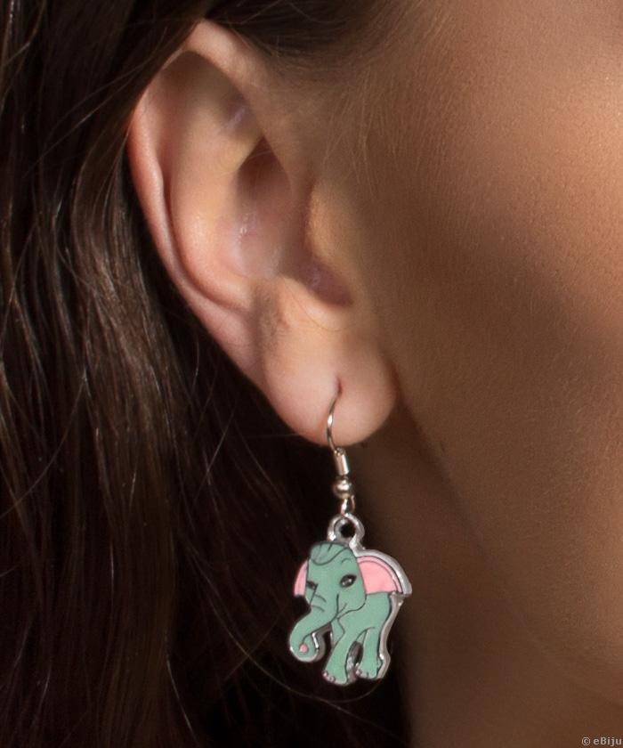 Türkiz elefántos fülbevaló