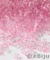 Világos rózsaszín kásagyöngyök, áttetszőek, 0.4 cm