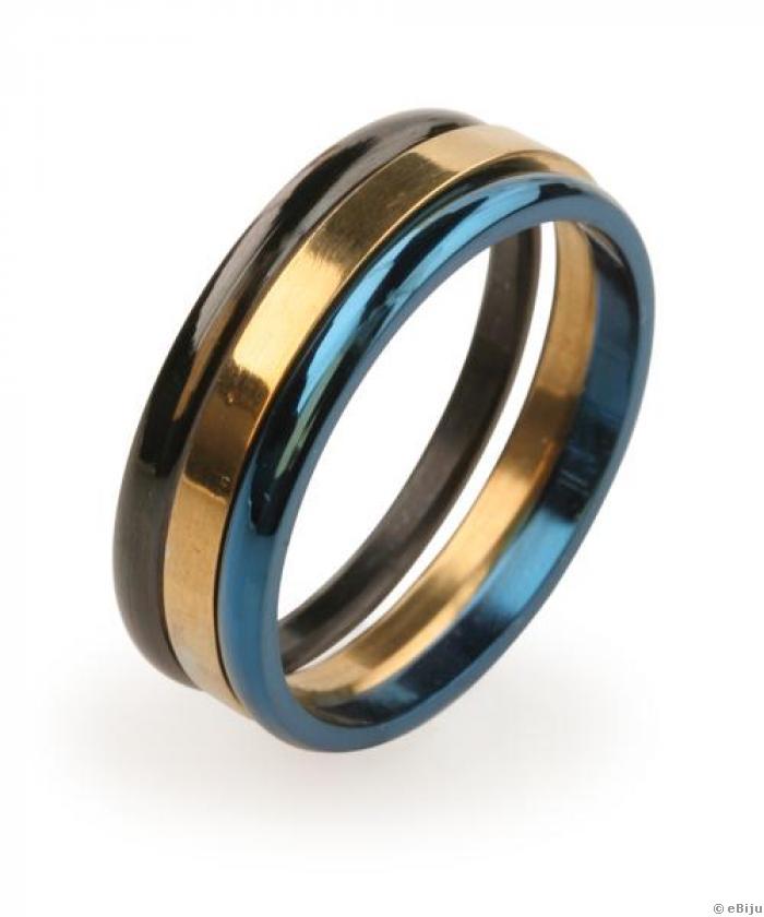 3 darabból álló uniszex gyűrű (méret: 17 mm)
