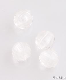 Akril gyöngy, átlátszó, gömb forma, 0.6 cm
