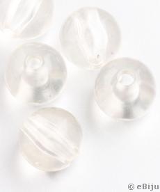 Akril gyöngy, átlátszó, gömb forma, 1.6 cm