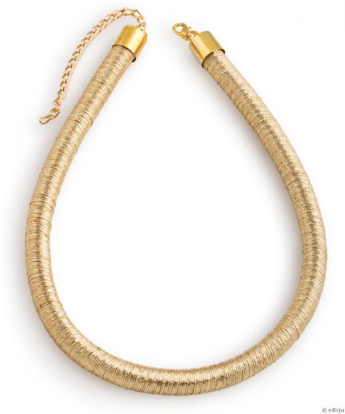 Aranyszínű henger alakú, minimalista nyakék