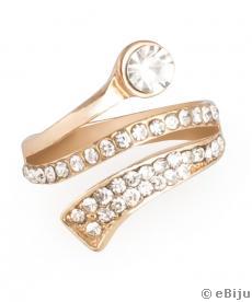 Aranyszínű multikristály gyűrű
