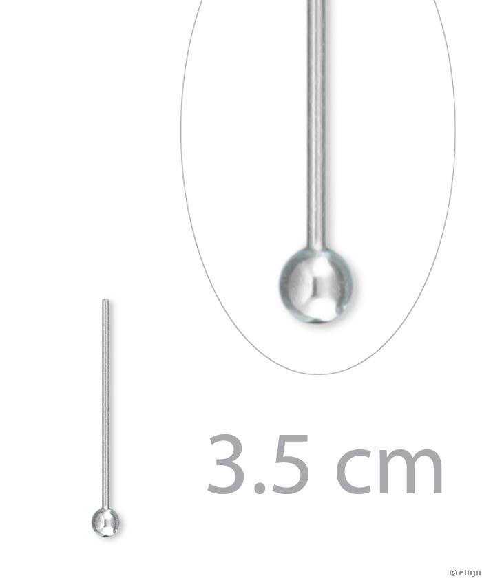 Bogyós szerelőpálca, ezüstszínű, vékony, 3.5 cm