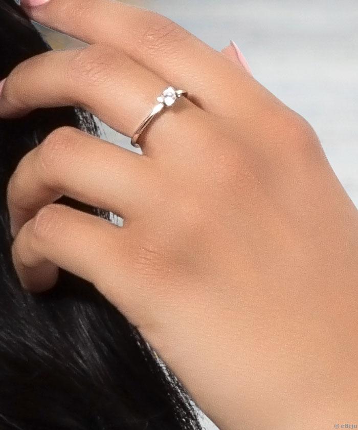 Cirkónia köves, minimalista gyűrű