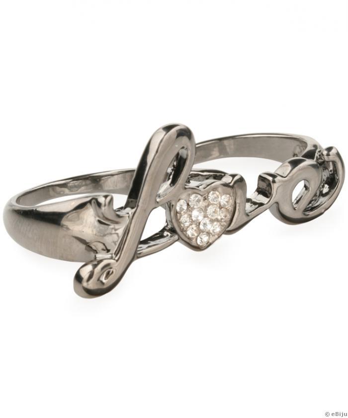 Dupla LOVE gyűrű, 18-20 mm-es méret