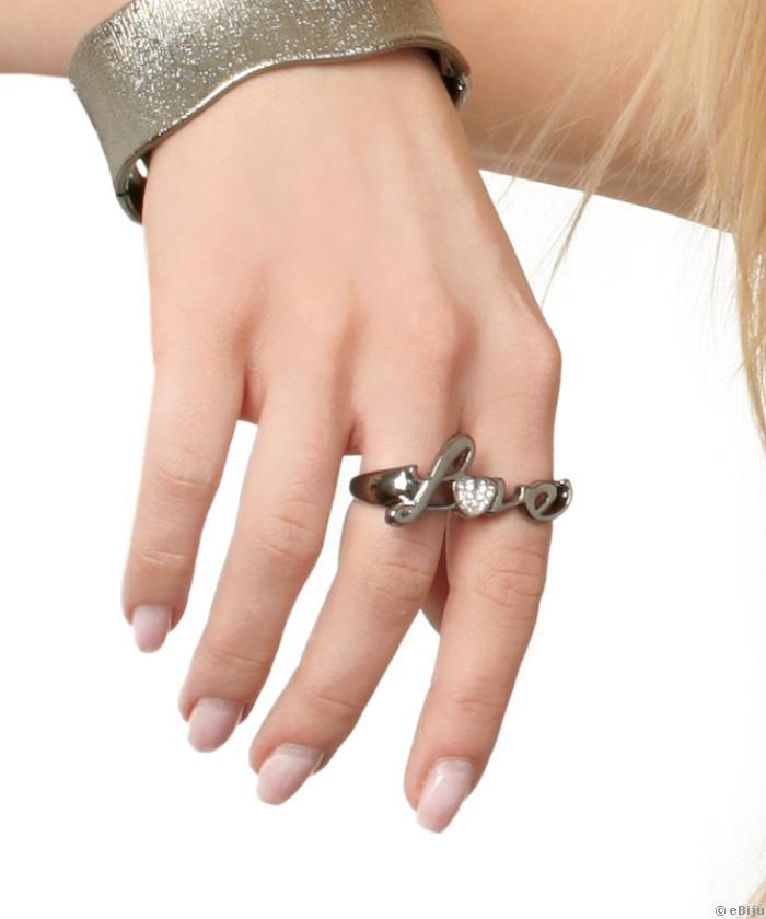 Dupla LOVE gyűrű, 18-20 mm-es méret