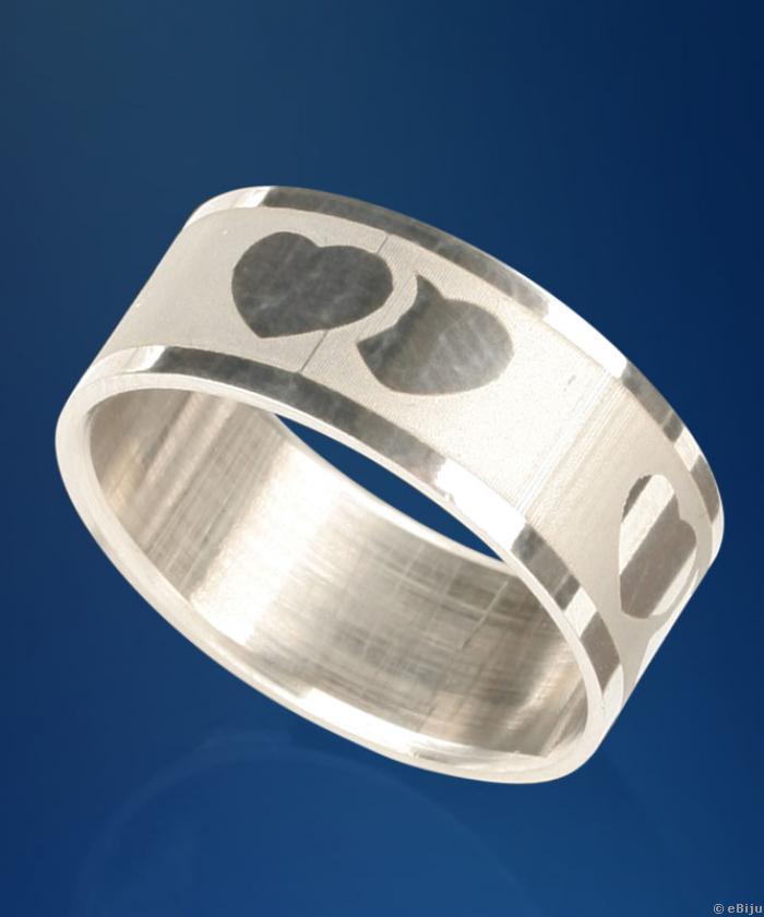 Dupla szíves, uniszex gyűrű (1,6 cm)