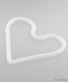 Fehér foszforeszkáló szív alakú karkötő, univerzális méret