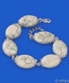 Fehér howlite karkötő