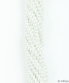 Fehér üveggyöngy, 0.4 cm