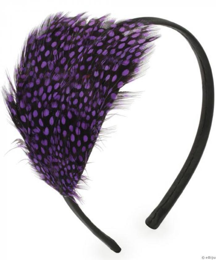 Fekete-lila tollas hajpánt