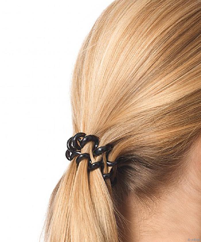 Fekete spirál hajgumi