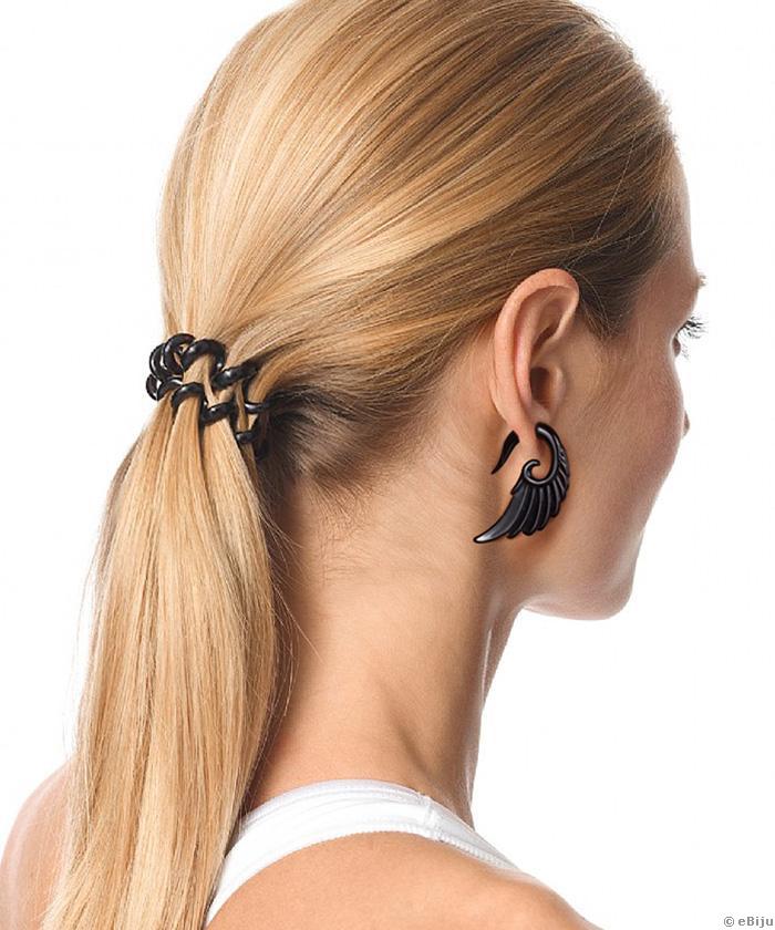 Fekete spirál hajgumi