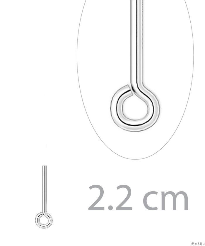 Hurkos szerelőpálca, világos ezüstszínű, 2.2 cm