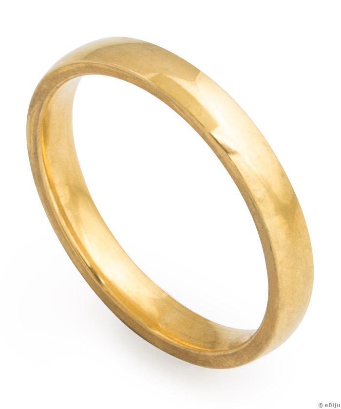 Karikagyűrű típusú uniszex aranyszínű gyűrű, 16 mm