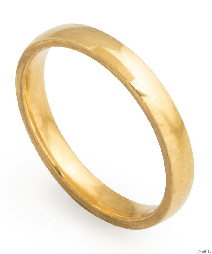 Karikagyűrű típusú uniszex aranyszínű gyűrű, 18 mm