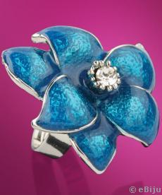 Kék virág gyűrű
