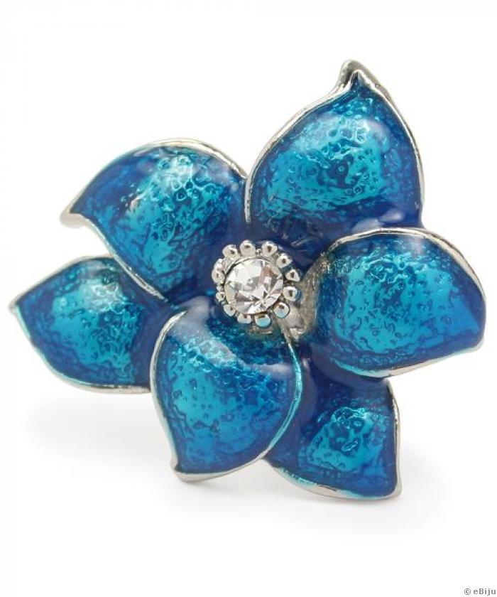 Kék virág gyűrű