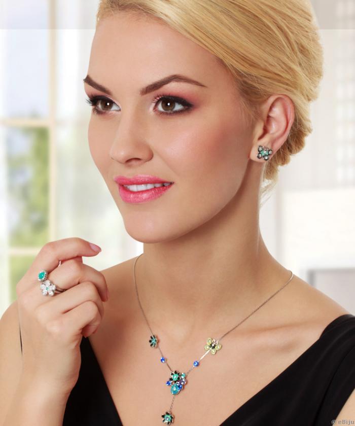 Két darabból álló gyűrű Swarovski Elements kristályokkal