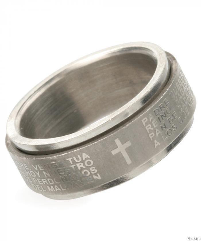 Két darabból álló "Padre nuestro" uniszex gyűrű (méret: 21 mm)