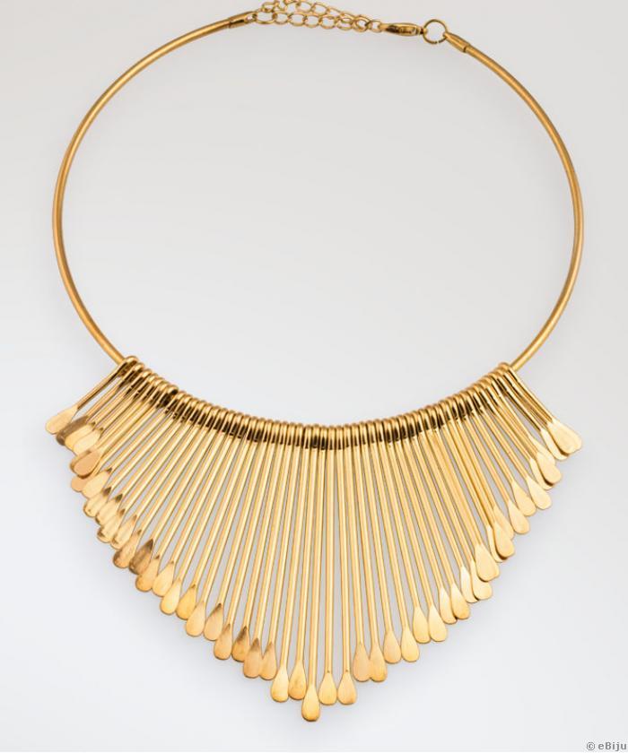 Kleopátra nyakék aranyszínű fémből