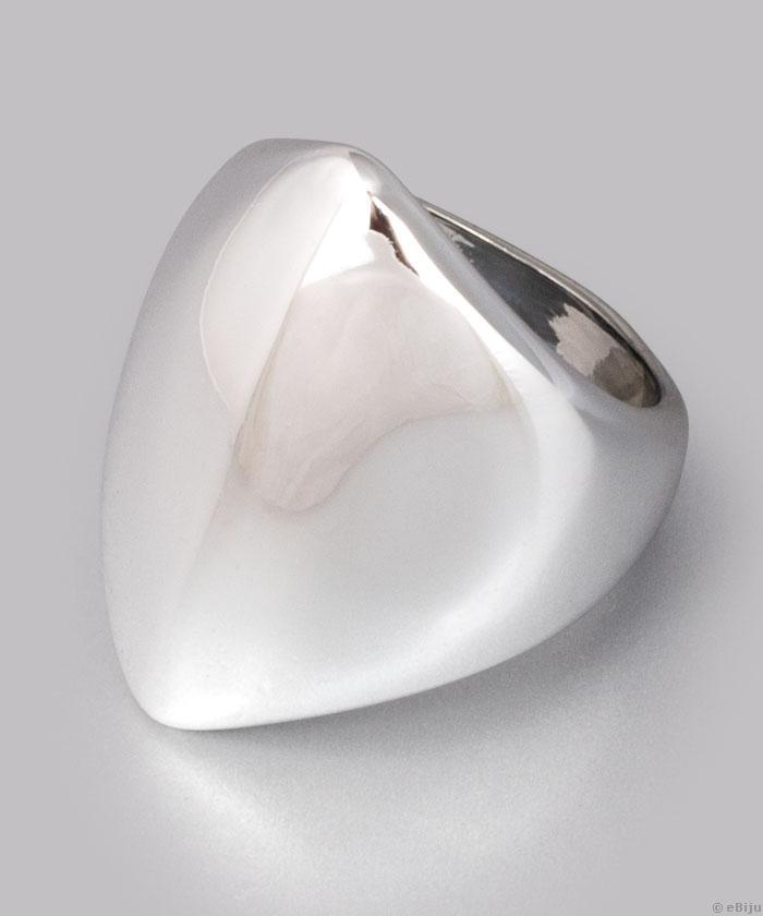Minimalista stílusú gyűrű, ezüstszínű akril
