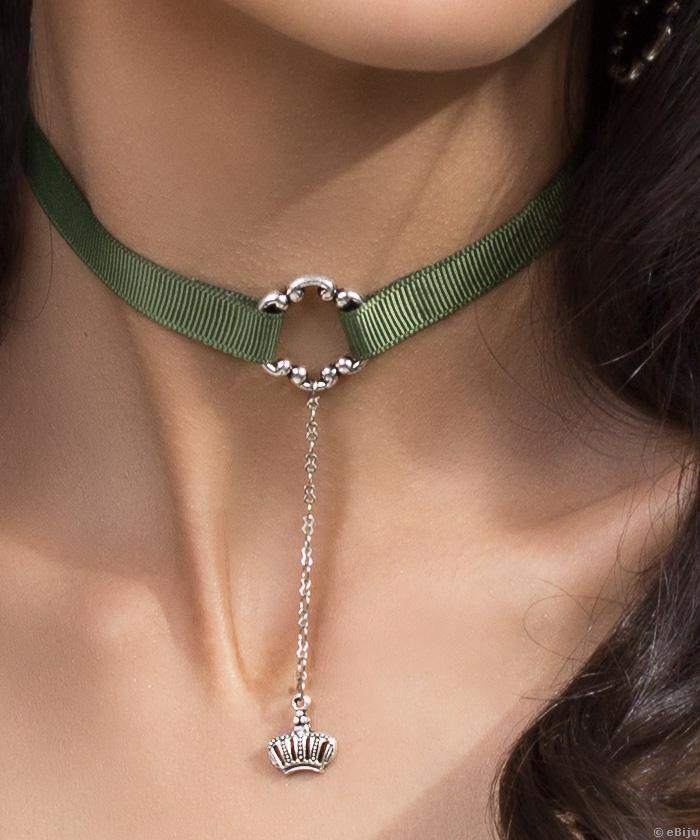 Mohazöld choker típusú nyakék