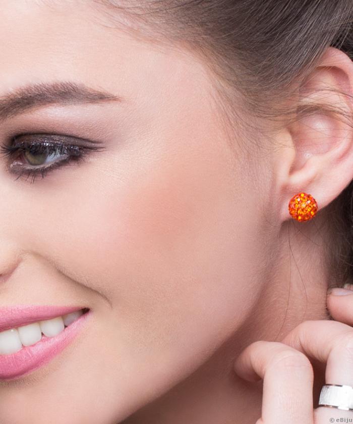 Narancssárga multikristály fülbevaló