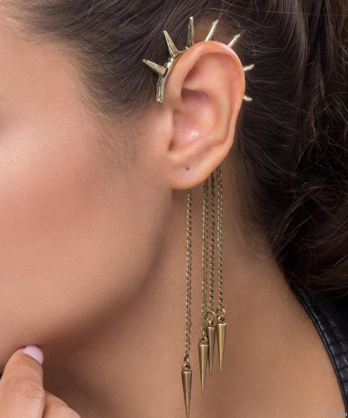 “Rock on” ear cuff típusú fülbevaló