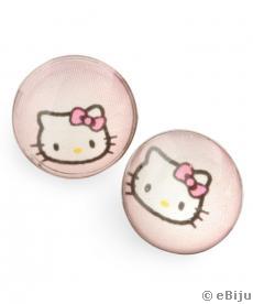 Rózsaszín Hello Kitty cica fülbevaló
