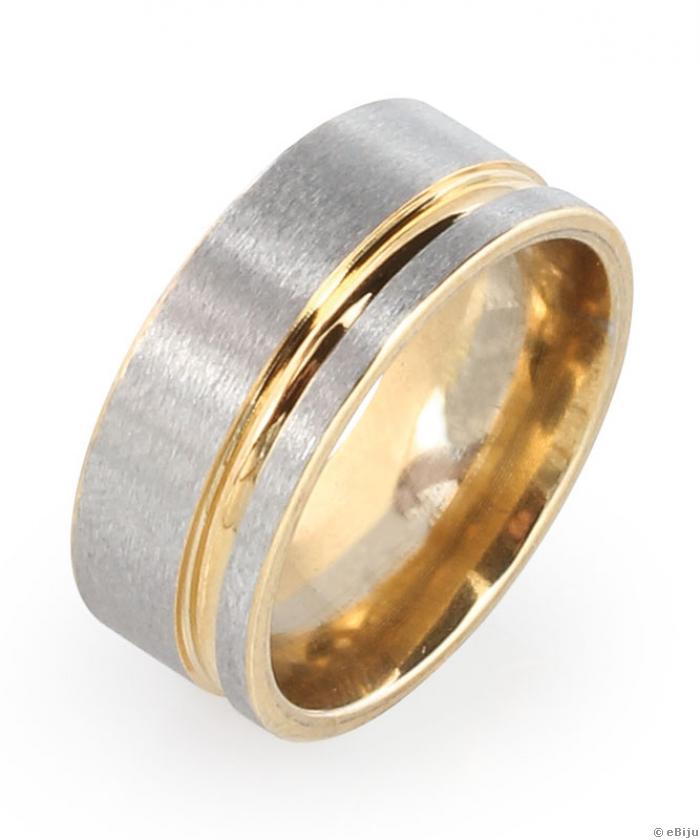 "Silver&Gold" gyűrű, rozsdamentes acélból, 17 mm