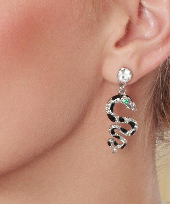 Swarovski kígyós nyakék és fülbevaló szett