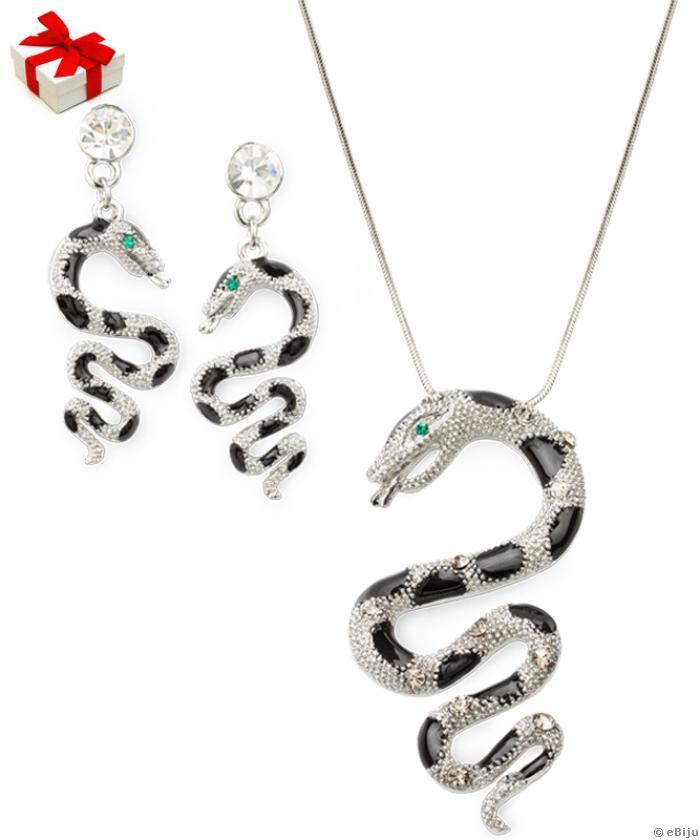 Swarovski kígyós nyakék és fülbevaló szett
