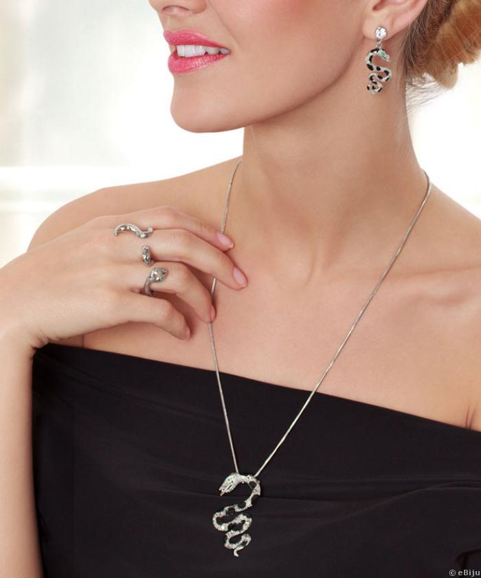 Swarovski kígyós nyakék és fülbevaló szett