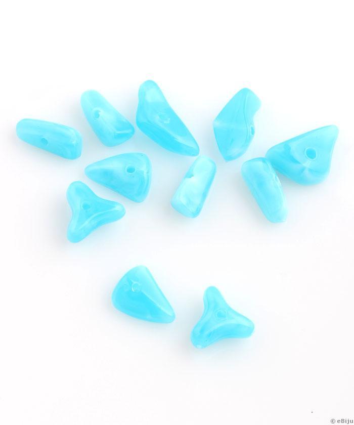 Szabálytalan formájú akril gyöngy, kék, törmelék forma, 0.5 - 2 cm