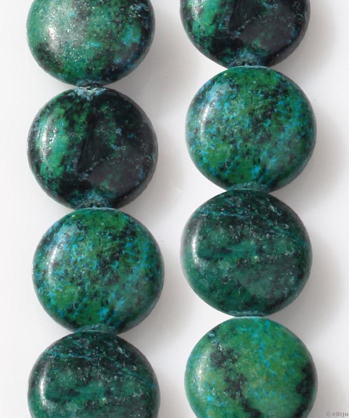 Szerpentin ásvány, érme, 1.8 cm