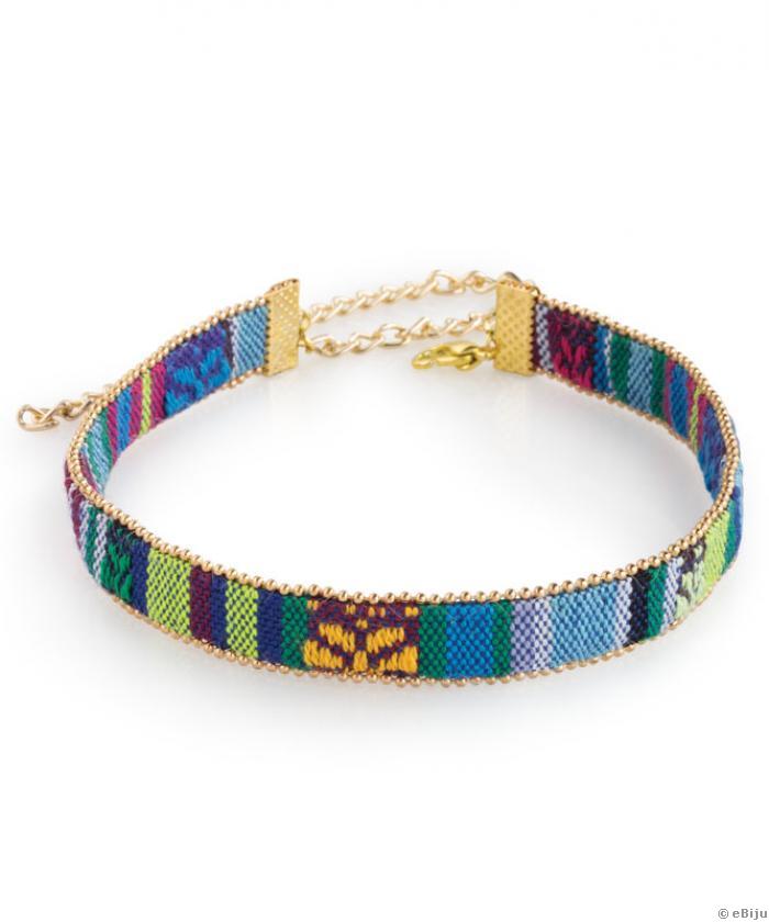 Színes textil choker